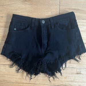 Black Jean short shorts
